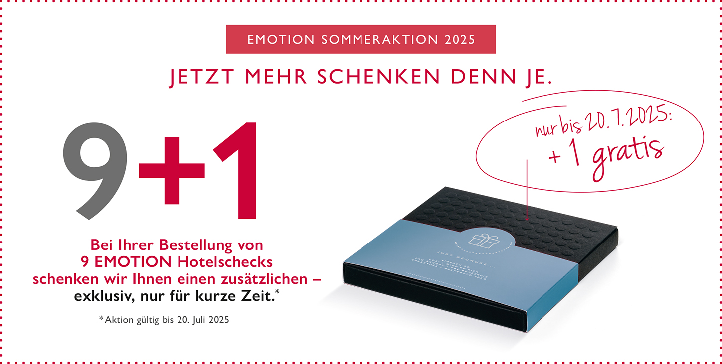 9 bestellen und 1 kostenlos erhalten - EMOTION Aktion